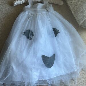 Pottery Barn Kids Glittery White Ghost Costume Size 4-6